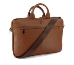 Unisex Evrak ve Laptop Çantası Taba 15,6 İnç Laptop ve Evrak Taşıma Çantası
