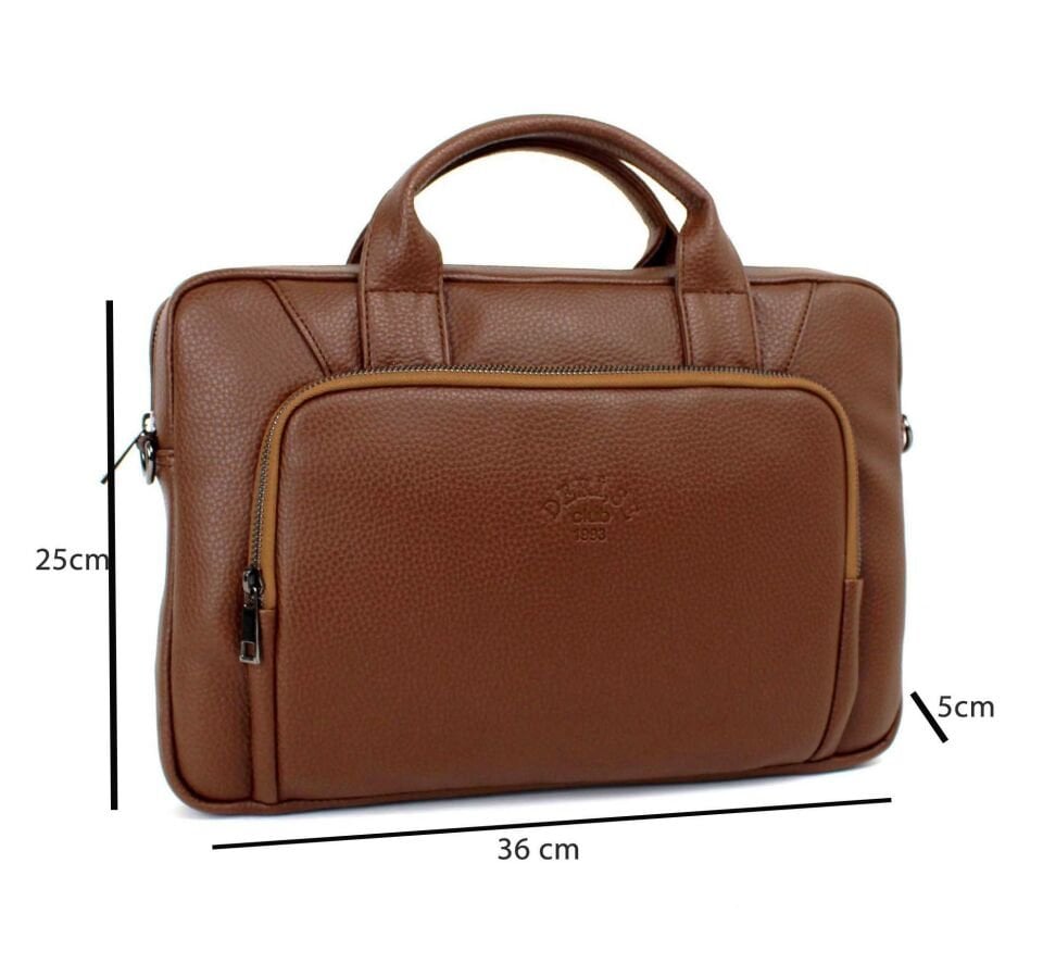 Unisex Taba Renk Dosya Tablet Notebook Çantası, 14 İnç Laptop ve Evrak Çantası