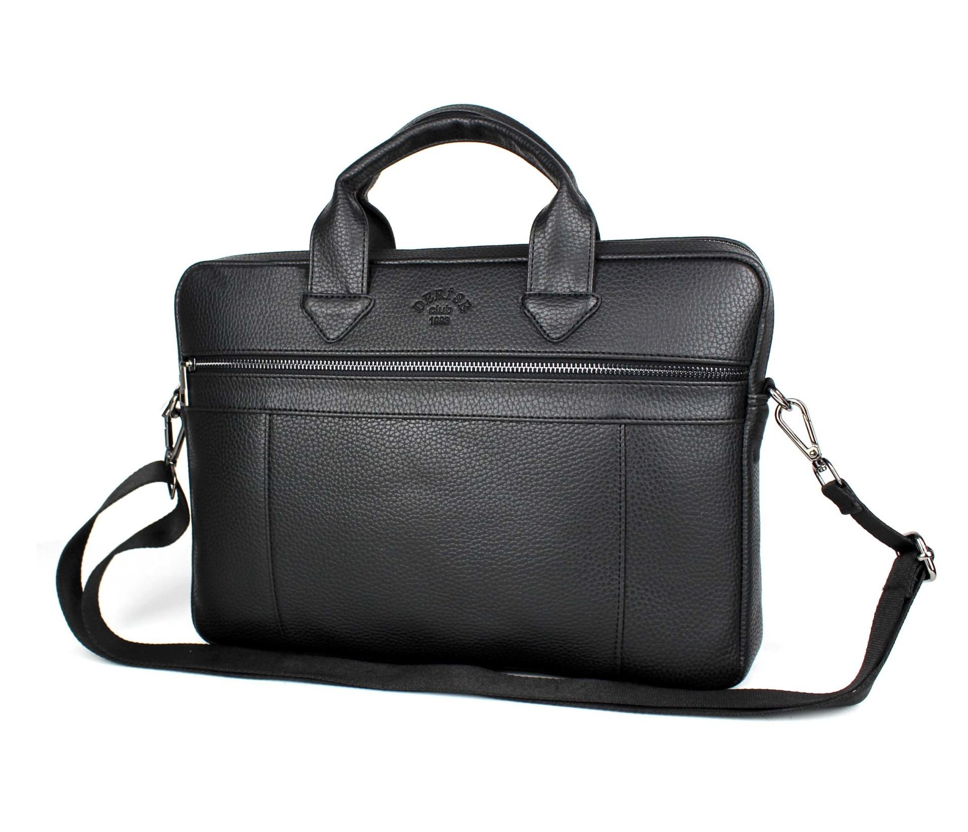 Unisex Siyah Çok Bölmeli 14 İnç Evrak ve Laptop Çantası