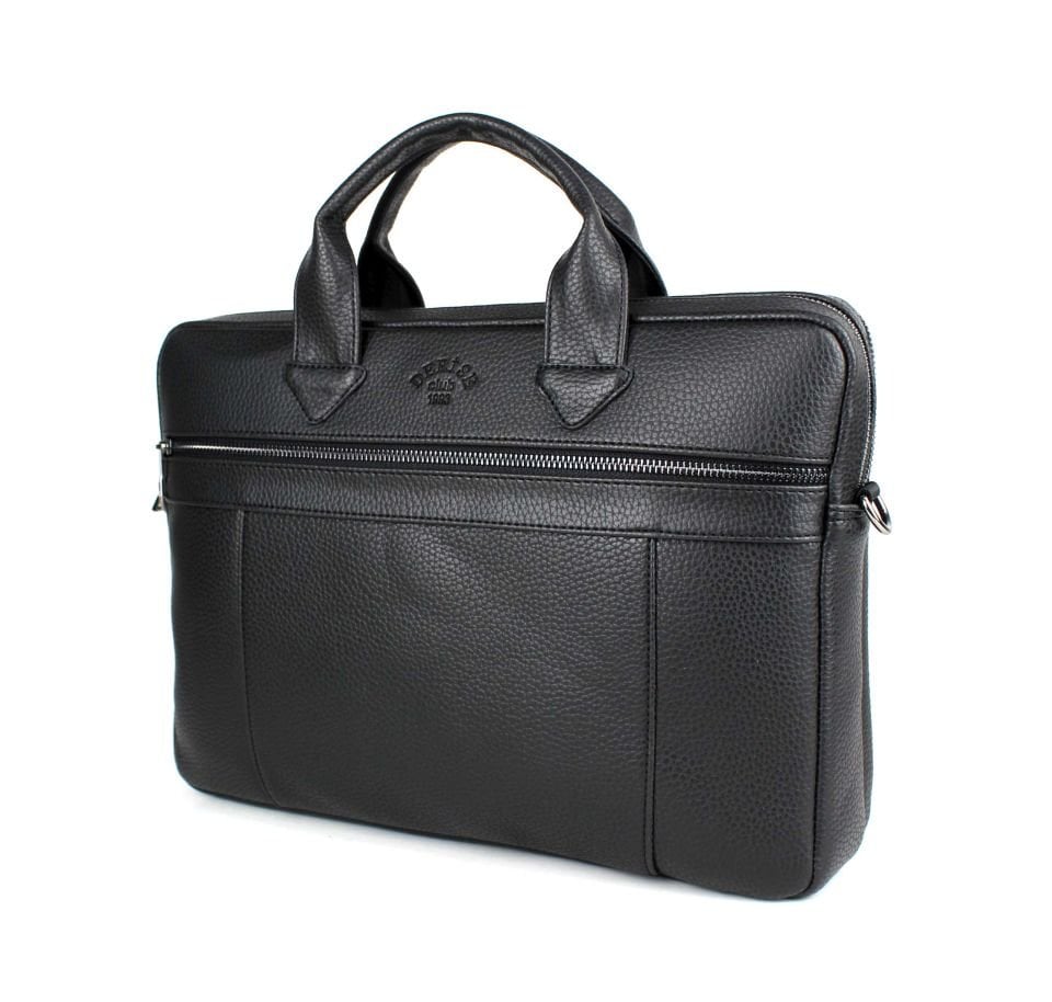 Unisex Siyah Çok Bölmeli 14 İnç Evrak ve Laptop Çantası