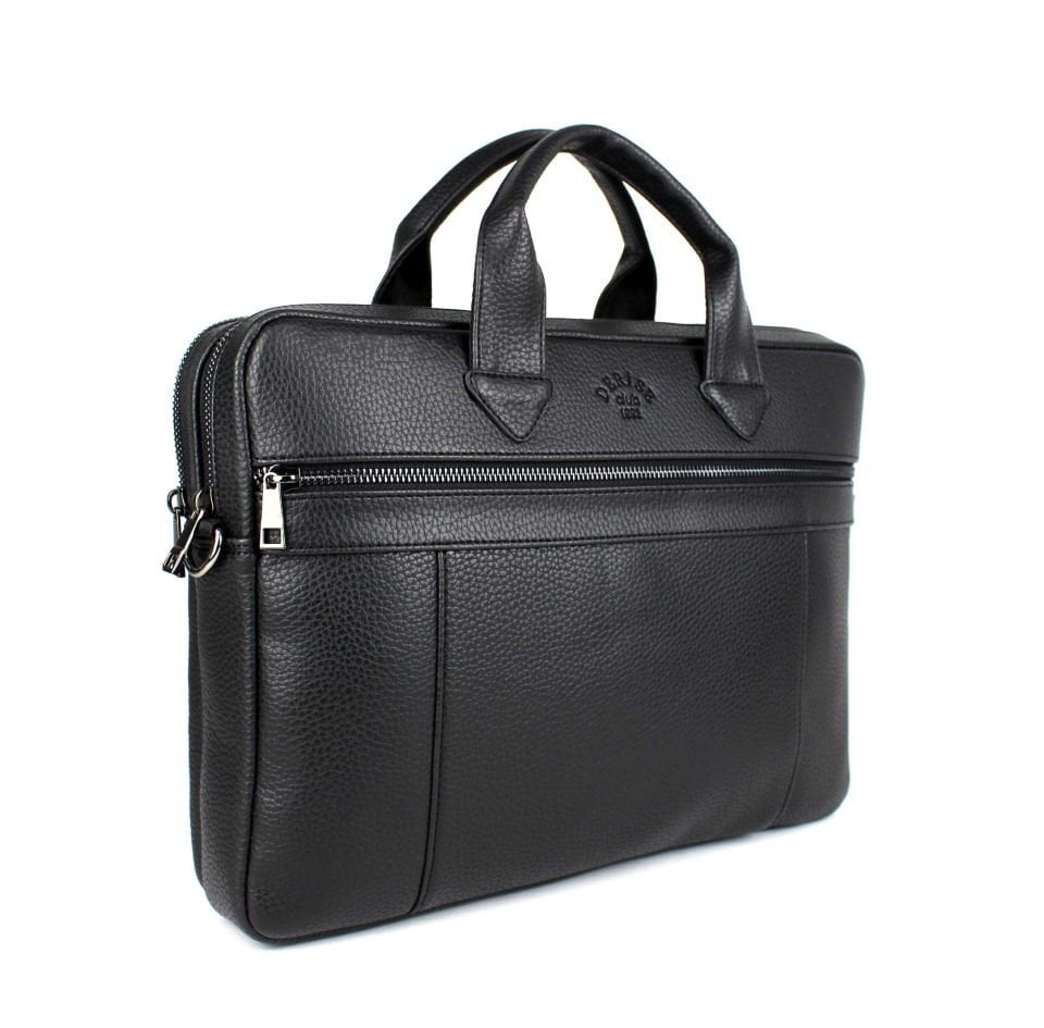 Unisex Siyah Çok Bölmeli 14 İnç Evrak ve Laptop Çantası