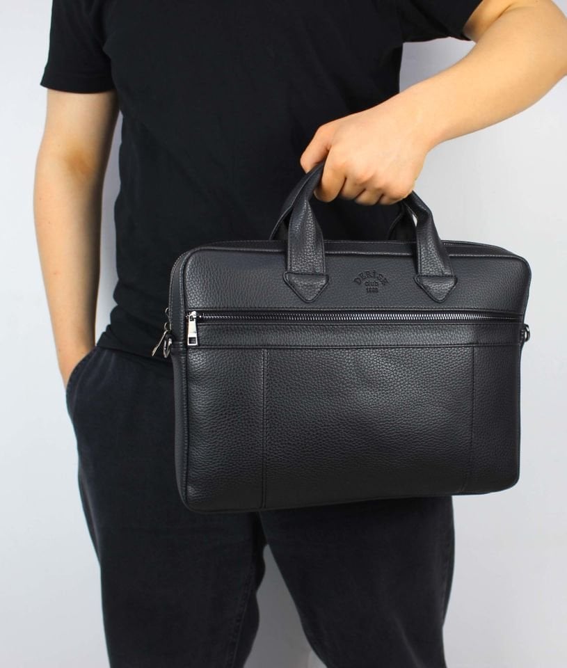 Unisex Siyah Çok Bölmeli 14 İnç Evrak ve Laptop Çantası