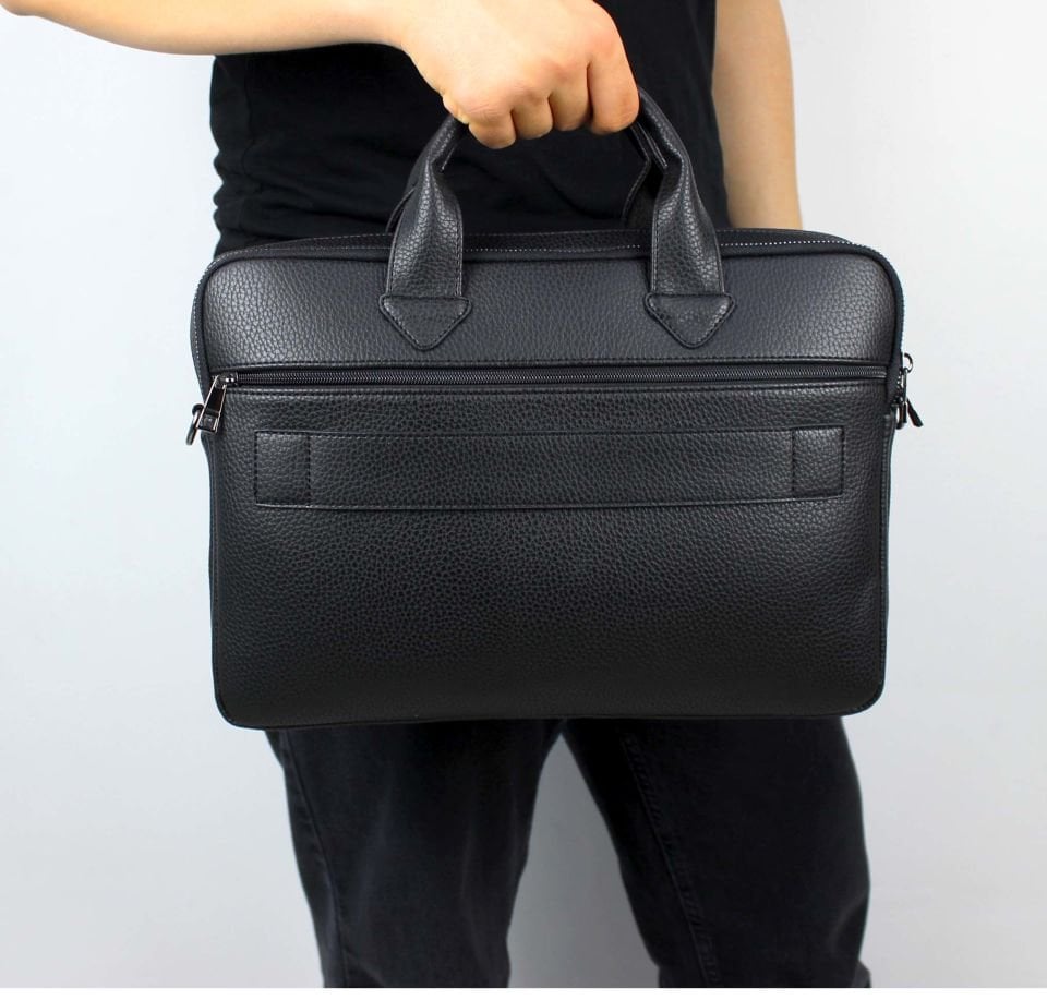 Unisex Siyah Çok Bölmeli 14 İnç Evrak ve Laptop Çantası