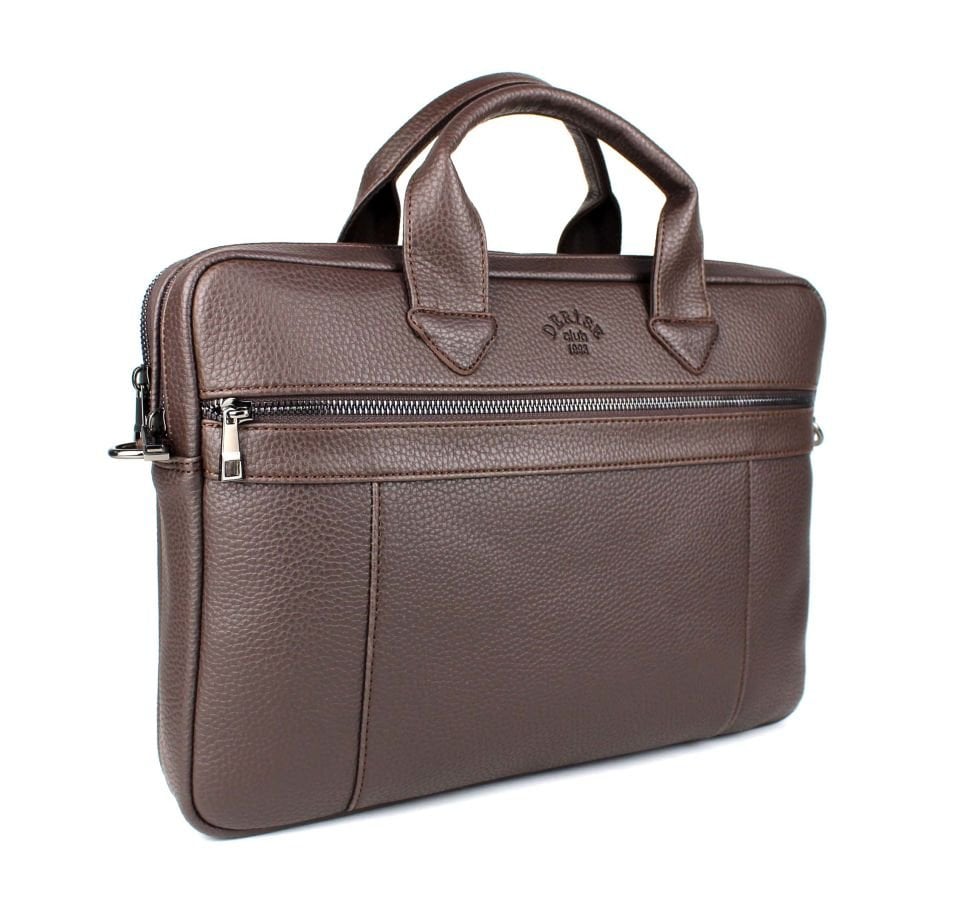 Unisex Kahverengi Çok Bölmeli 14 inç Evrak Ve Laptop Çantası