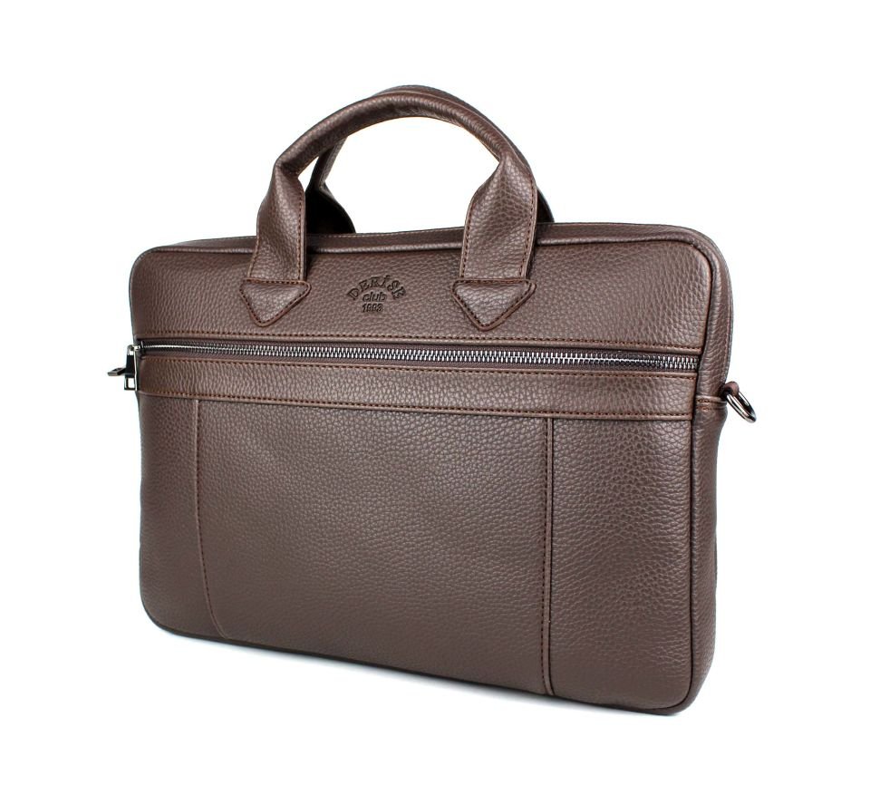 Unisex Kahverengi Çok Bölmeli 14 inç Evrak Ve Laptop Çantası