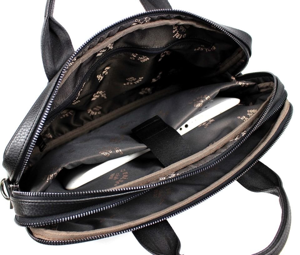 Unisex Kahverengi Çok Bölmeli 14 inç Evrak Ve Laptop Çantası