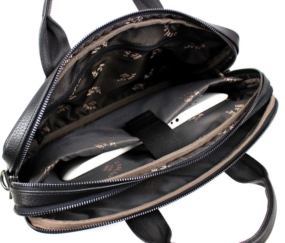 Unisex Kahverengi Çok Bölmeli 14 inç Evrak Ve Laptop Çantası