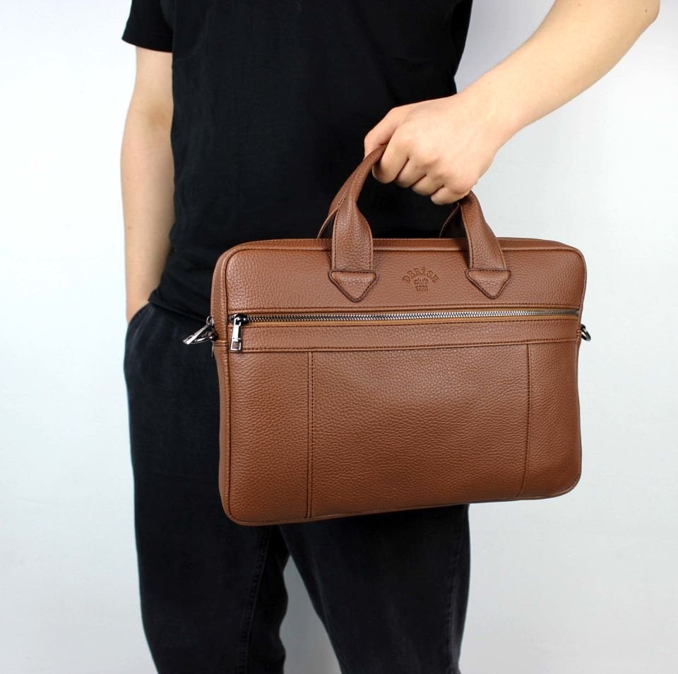 Unisex Taba Çok Bölmeli 14 inç Evrak Ve Laptop Çantası